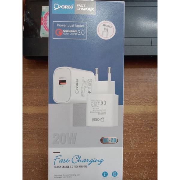 CHARGER FAST CHARGING OR88 QC-20 (20W) TYPE MICRO