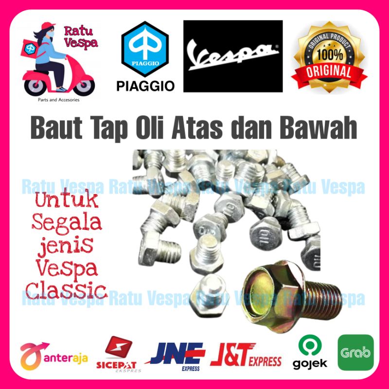 Baut Tap Oli Atas dan Bawah Vespa