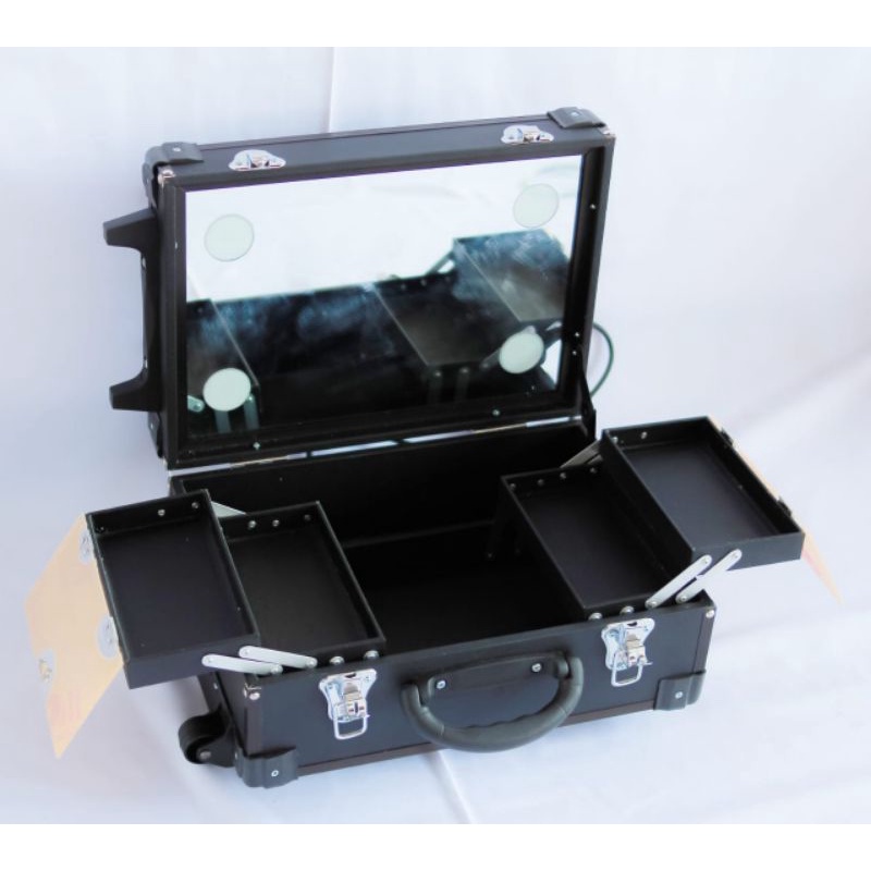 Beautycase/Koper Make Up 43cm full miror + Tutup Akrilik