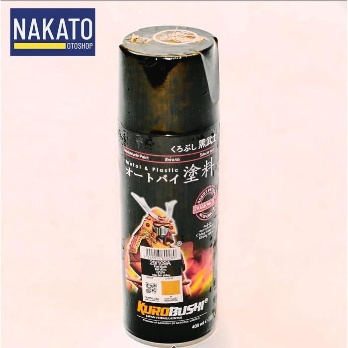 

SAMURAI PAINT KUROBUSHI Cat Pilox Pylox Spray 109A Black hitam doff