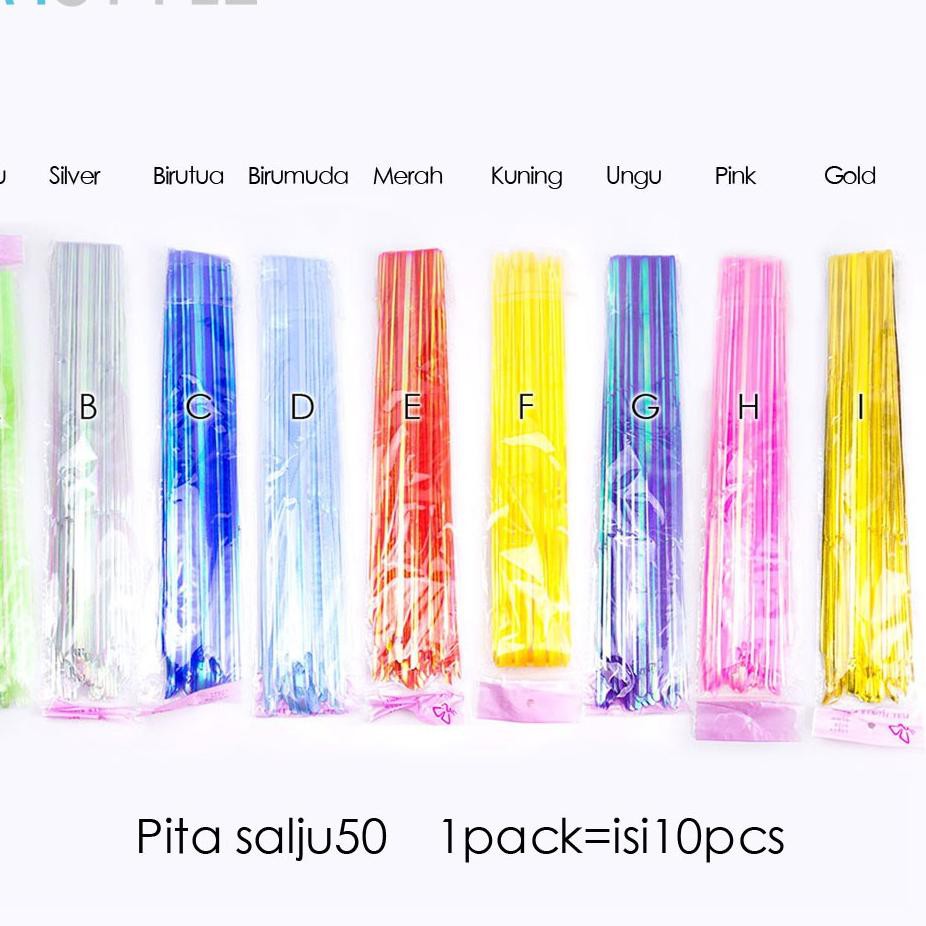 

GROSIR MYSTYLE PITA TARIK TRANSPARAN KECIL/BESAR PITA SERUT GARIS 1 PACK = 10 PCS PITA KADO PITA HI