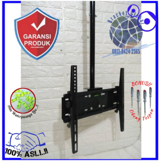 Bracket Tv ceilling/gantung/plafon 32&quot;-60&quot; universal cocok all merk TV