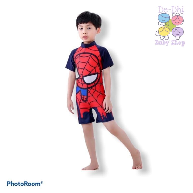 baju renang anak laki laki cowo karakter terlaris terbaru 2021 karakter marvel DC batman spiderman