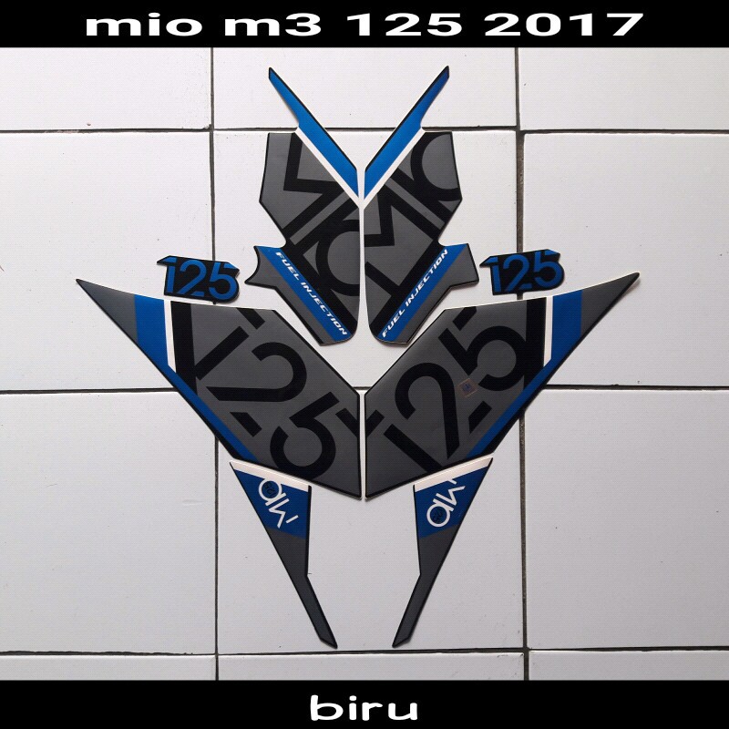 sticker motor mio m3 2017 biru