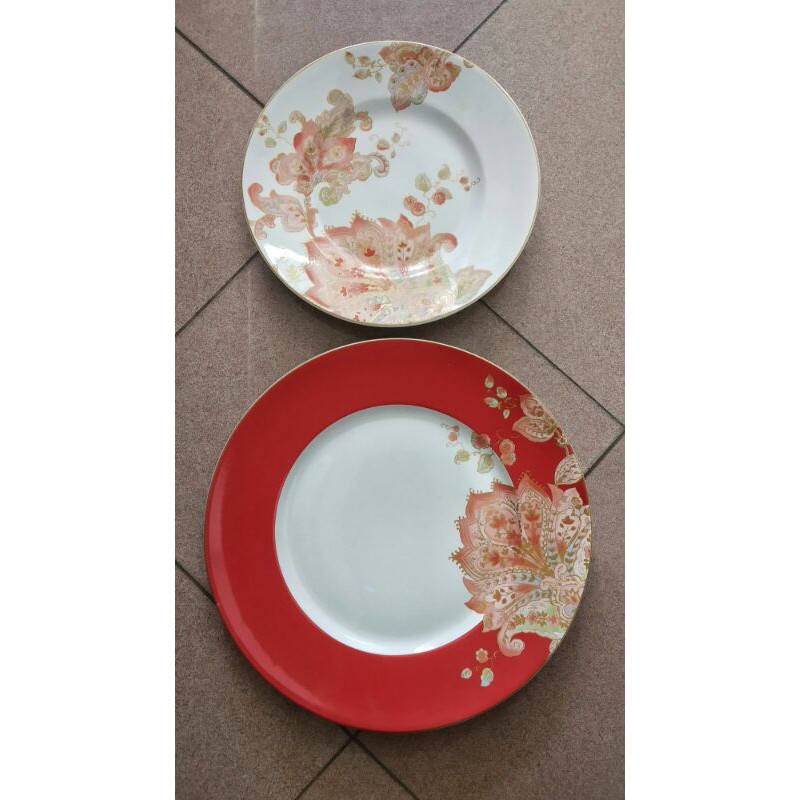 SET PIRING BESAR KECIL SALAD DINNER PLATE KERAMIK SANGO WALL DECOR HAMPERS HANTARAN TABLEWARE SAJI