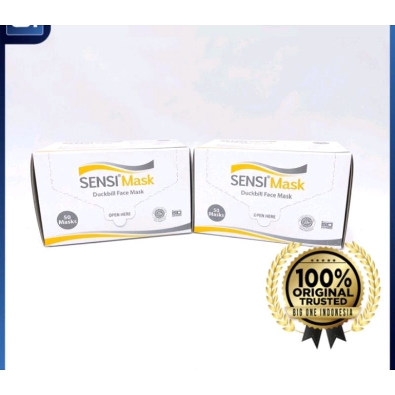 MASKER SENSI DUCKBILL Dewasa 100% ori ( SNI ) / Masker Sensi Duckbill RESMI 1 BOX isi 50pcs