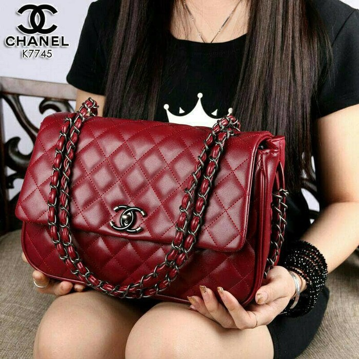 Tas Wanita Import Tas Chanel Flap Chain Yuni Shara Semi Ori