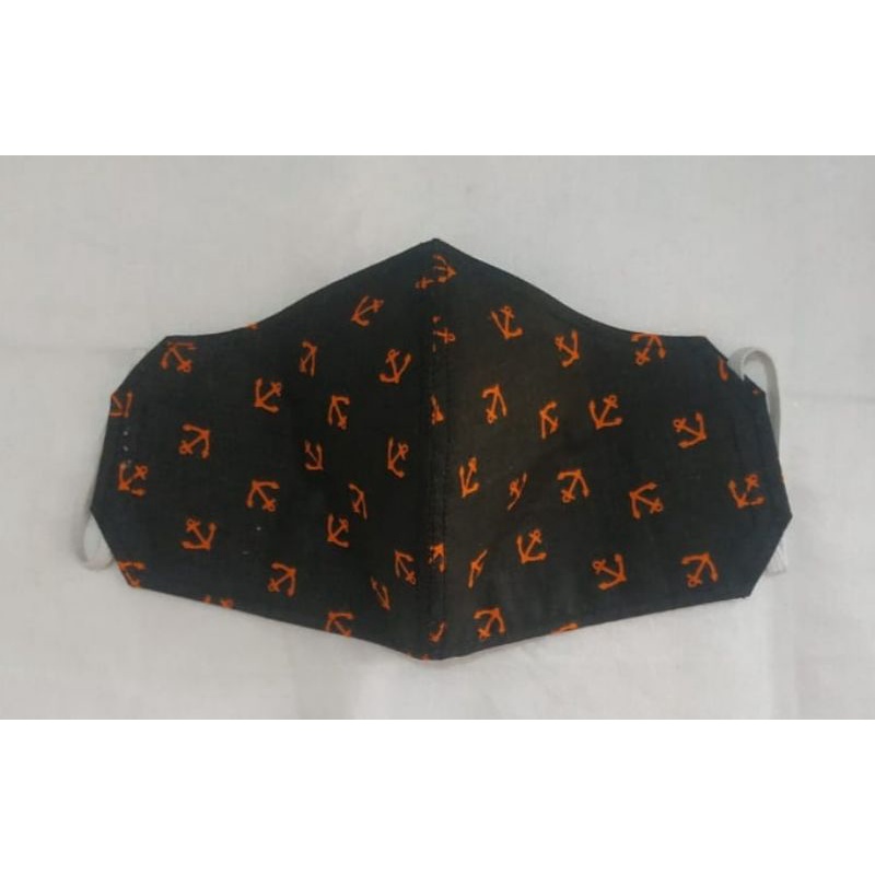 masker kain 2,3&4lapis motif jangkar