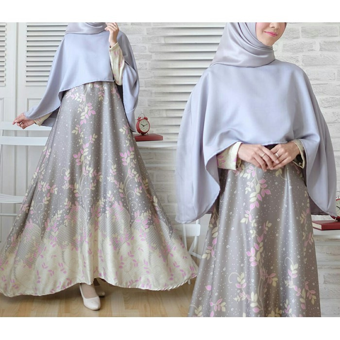 GAMIS SYARI ANNAJAH CAPUCCINO 900GR 110 140 ALLSIZE GAMIS SYARI BUSUI CADAR CREPE HQ POLOS MURAH I.