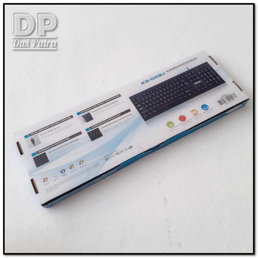 KEYBOARD MIKUSO OFFICE KB-049U USB / US LAYOUT / KEYBORD KANTOR KANTORAN / WATER SPILL HOLE