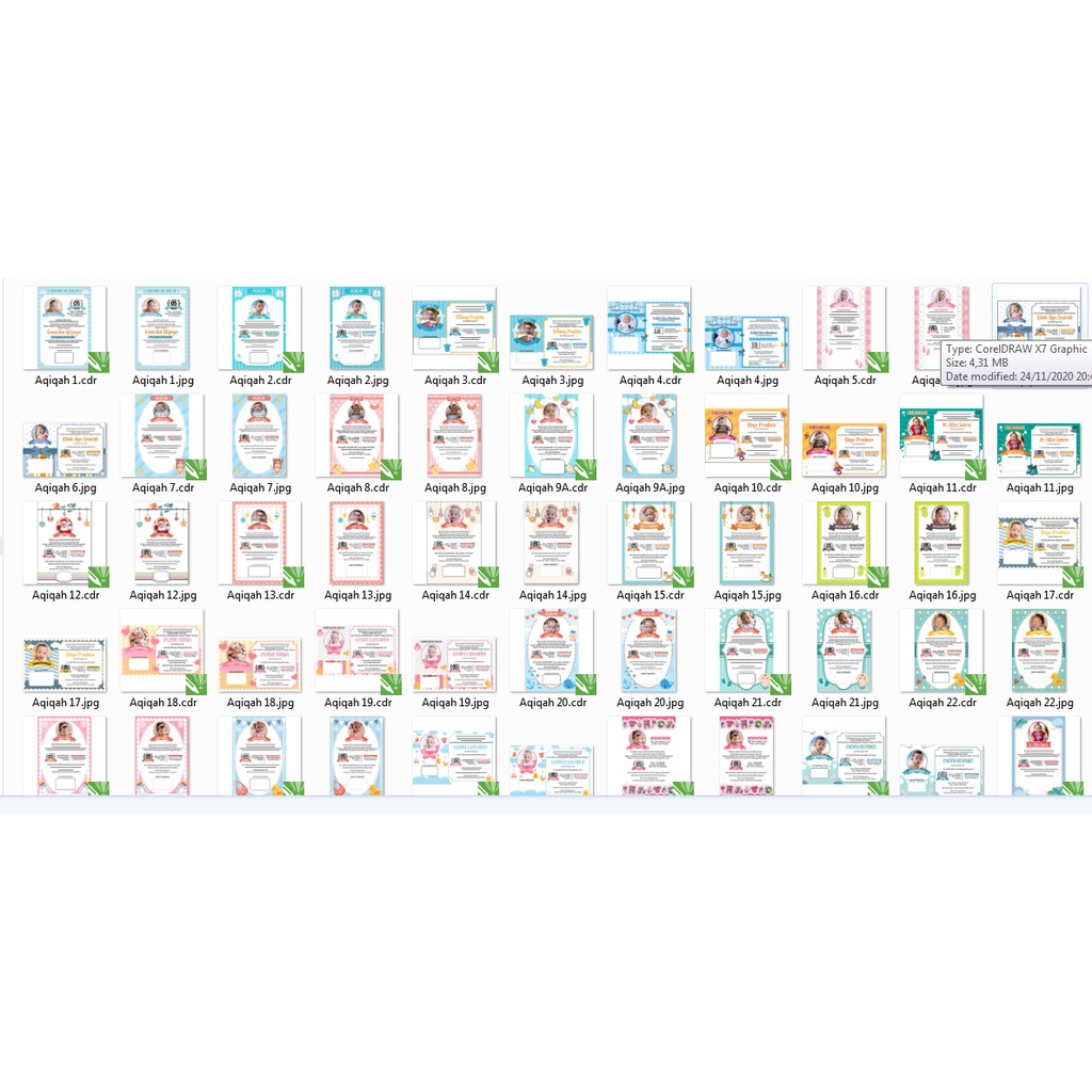 Jual DESAIN UNDANGAN AQIQAH CDR SIAP CETAK Indonesia|Shopee Indonesia