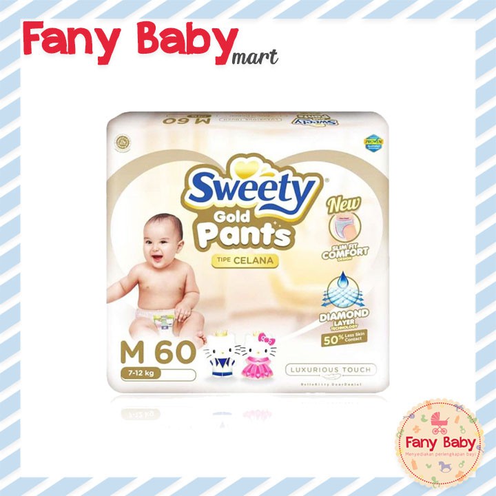 SWEETY GOLD PANTS M60 - POPOK CELANA