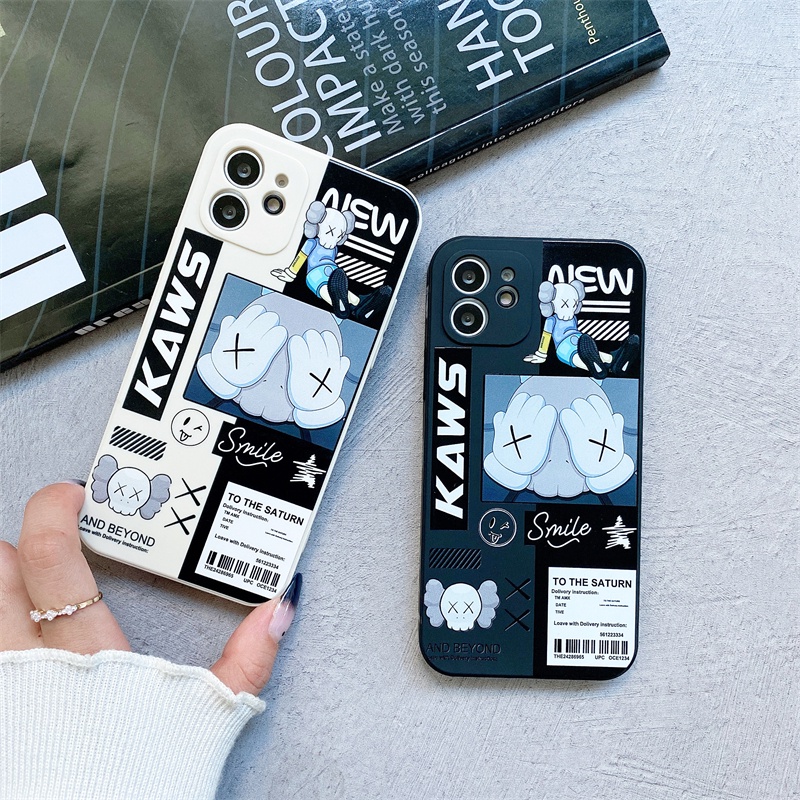 【Ready Stock】 Casing Vivo V20 SE S1 Pro Y93 Y17 Y91Y20 Y30 Y50 Y30I Y93 Y15 Y12 V20 Pro Y51 Y12S Y20I V21 4G Y95 Y21 2021 Y33S Y21S KAWS Fashion Brand Anti-fall Phone Case TPU Soft Lens Protective Cover-1