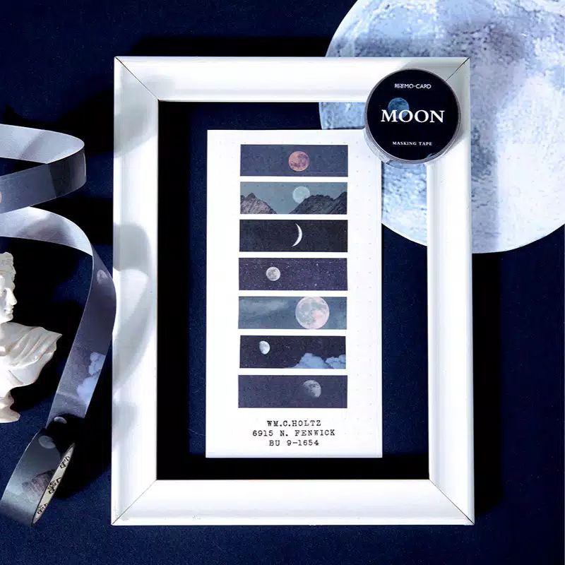 

MO CARD 1 Roll Masking Tape Moon / Cloud