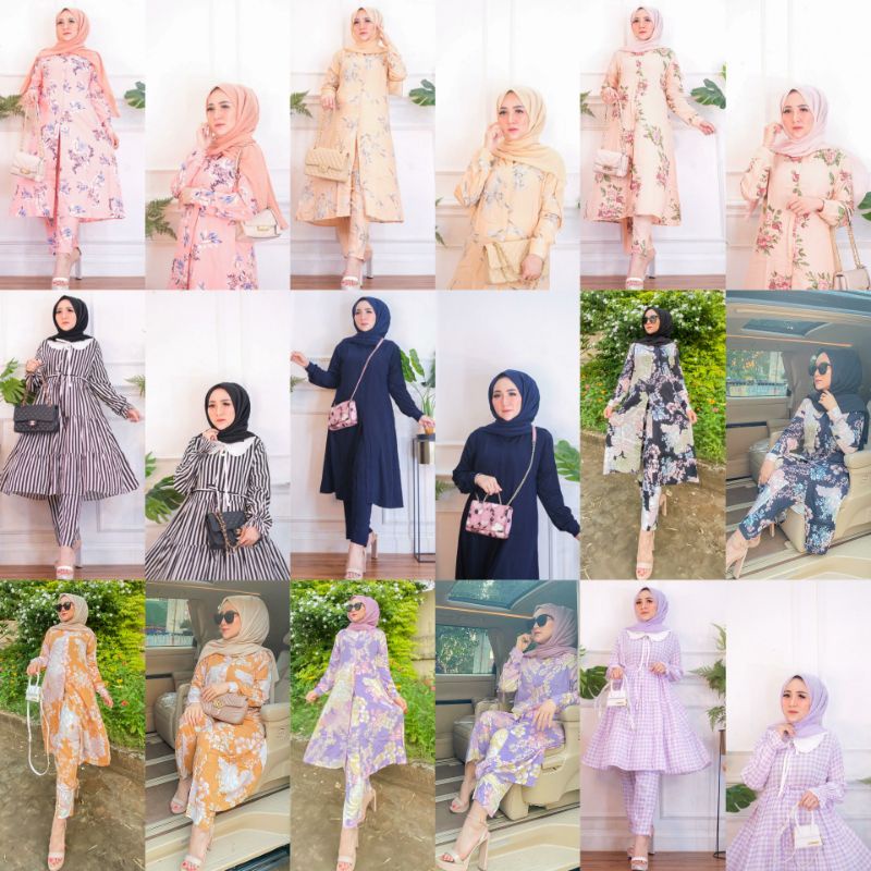 AJENG/GINGHAM/LILIANA/KENANGA/STRIPE TUNIK SET BY NAGISSHOP
