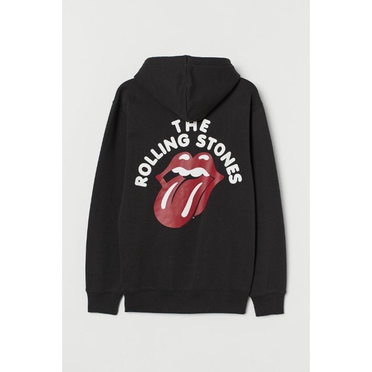 H&M Hoodie BLACK/ROLLING STONES