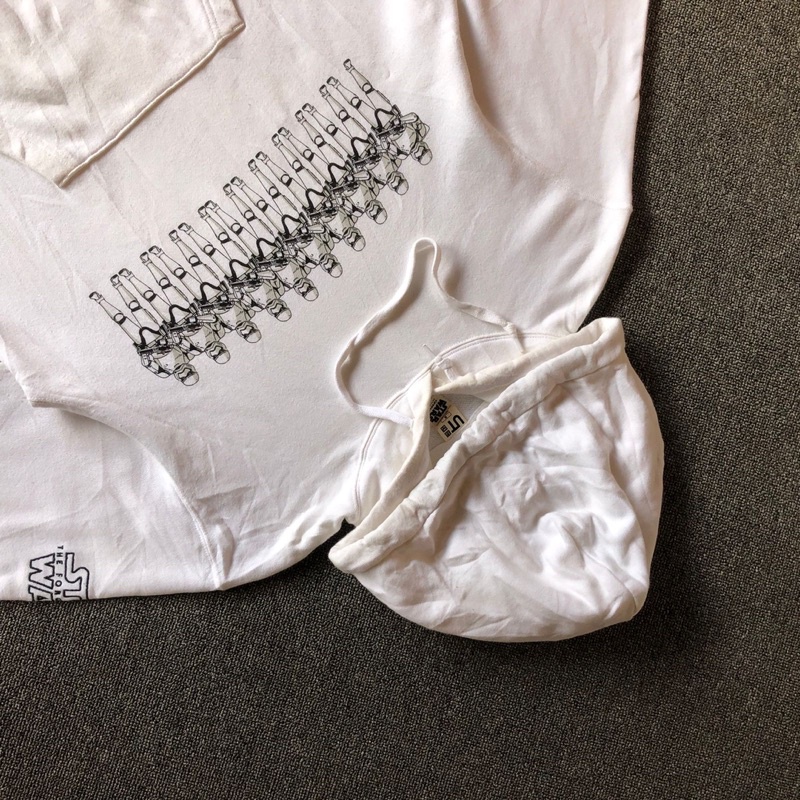 hoodie uniqlo x starwars white second original