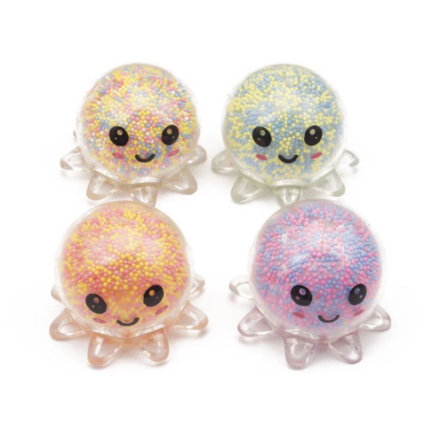 Squishy Octopus Squeeze Gurita Fidget Toy Anti Stress Relieve New Viral Pop It Mainan Anak Kids Toys Viral Ball LED Vent Slime Baby