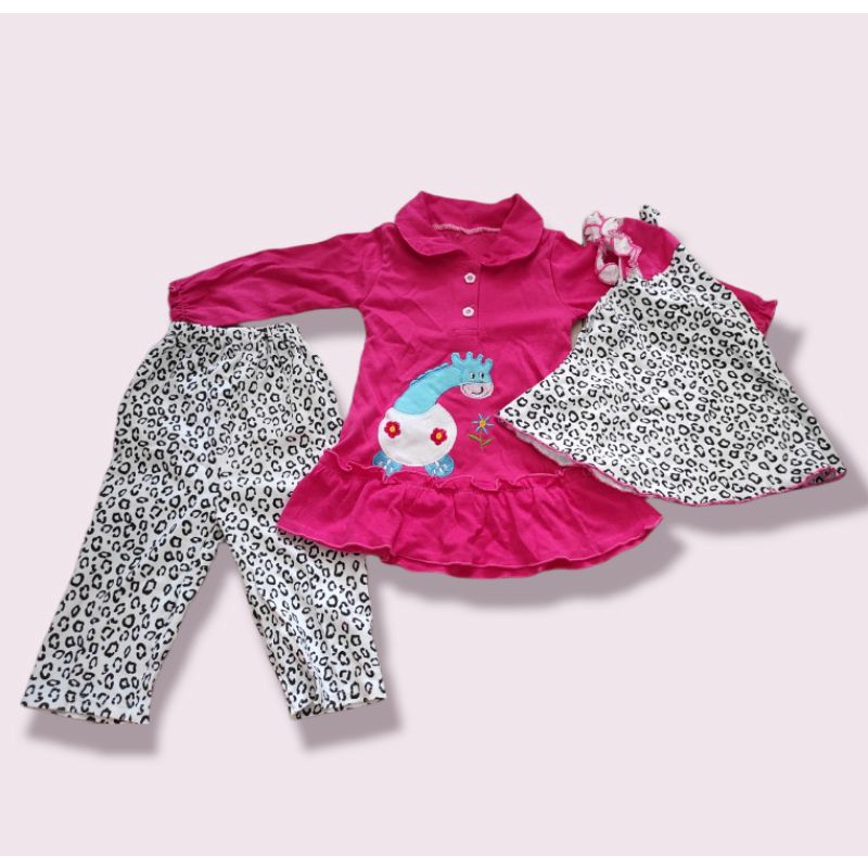 SETELAN GAMIS BALITA CELANA PANJANG