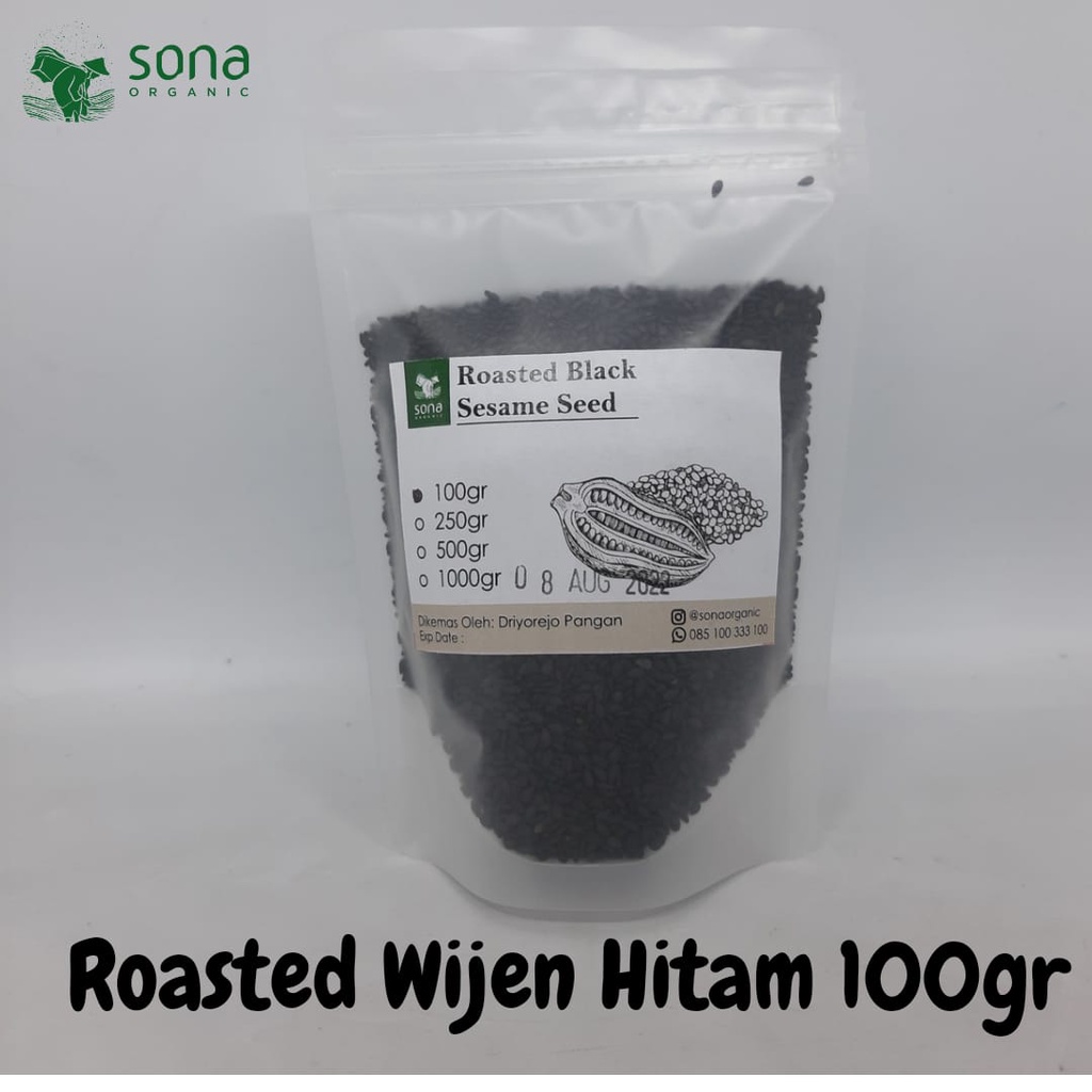 

Roasted Wijen Hitam 100g-Roasted Black Sesame Seed - Wijen Hitam Oven