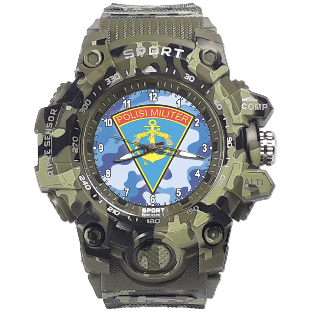 {Istimewa} Jam Tangan PM - POLISI MILITER 6 Hijau Army Water Resistant