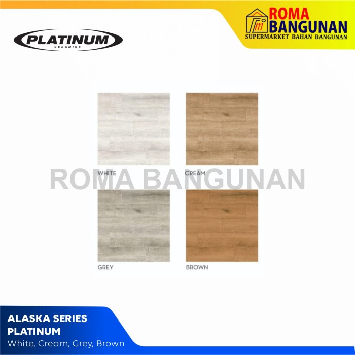 Platinum Keramik Lantai / Keramik Alaska Cream Alaska Series 40X40 - Cream