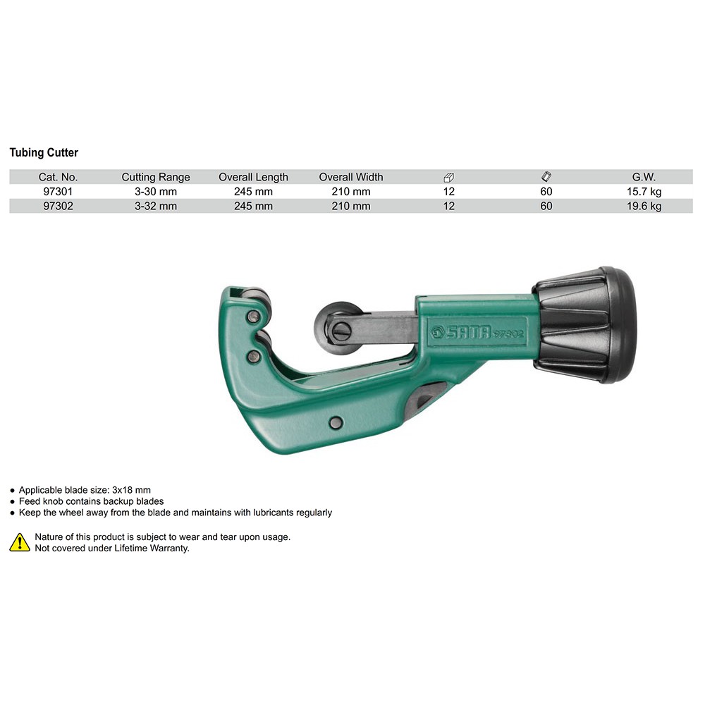 Pemotong Pipa - Tubing Cutter 3MM - 32 MM 97302 SATA TOOLS