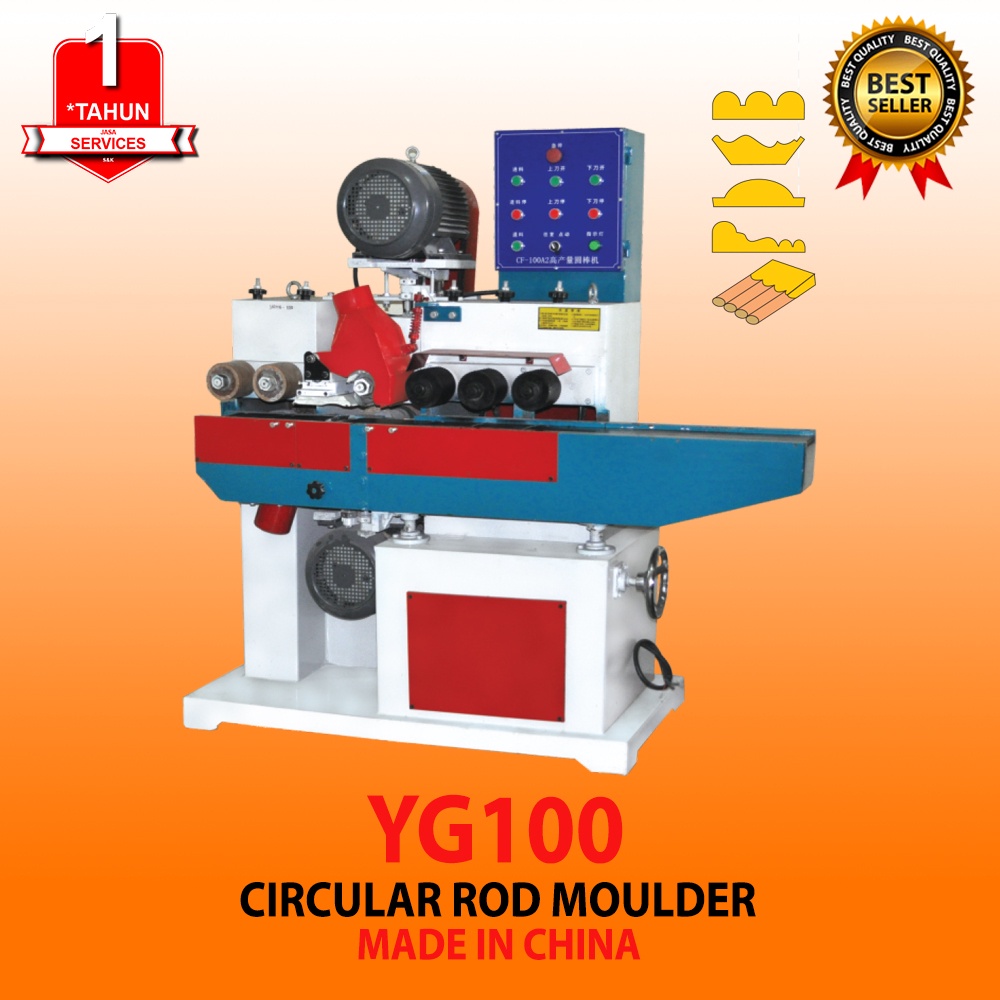 Mesin Gergaji Kayu Alat Potong Kayu Pemotong Kayu Log Bar Circular Rood Moulder AKS - YG100