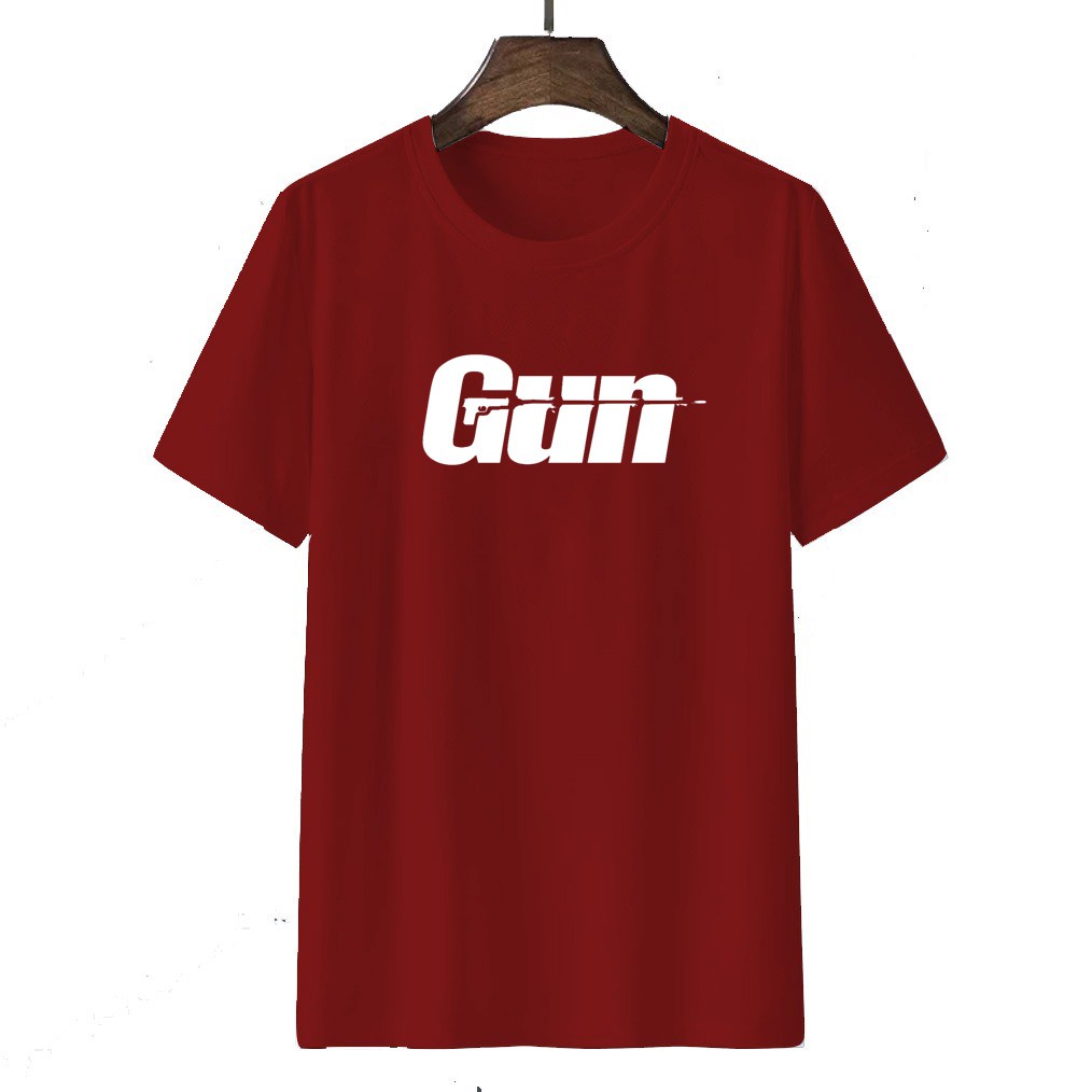 Tshirt Baju Kaos Distro Gun / Kaos Distro Pria Wanita