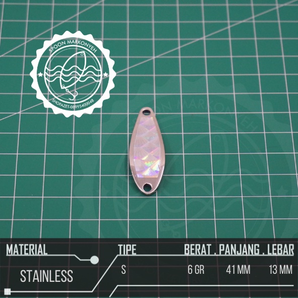SPOON LURE STAINLESS 6 GR S