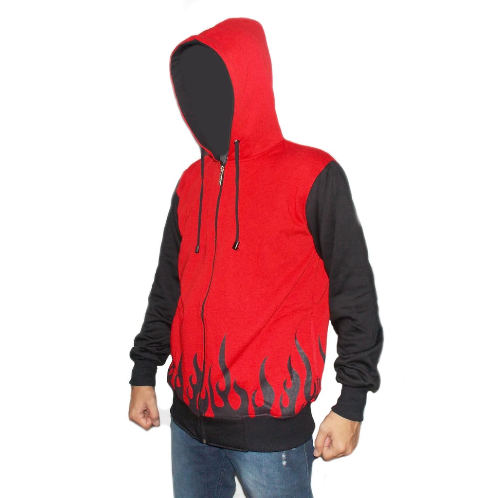 Jaket Naruto Yondaime Hokage Merah - Sweater Hoodie Pria - Jaket Hokage Konoha Merah - Jaket Anak