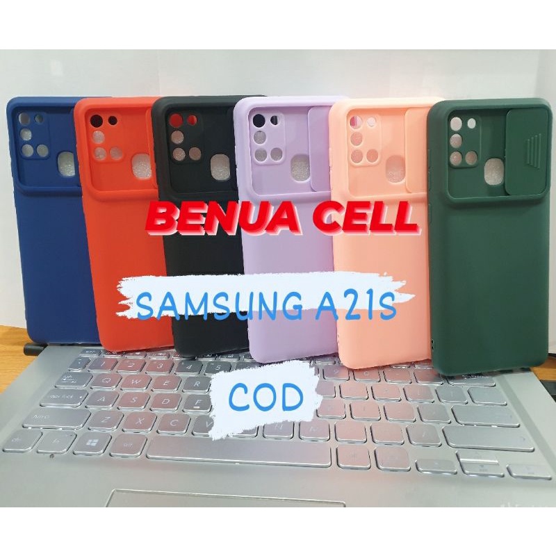 SLIDE CASE SAMSUNG A21S - SOFCASE SLIDE SAMSUNG A21S PELINDUNG KAMERA