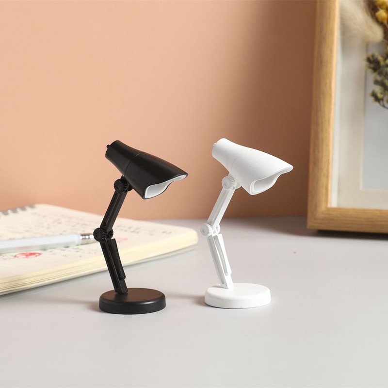 [Clip-on Mini Collapsible LED Cute Desk Lamp] [ Battery Powered Energy Saving Eye-caring Table Lamps] [Portable Office &amp; Household Reading Light]