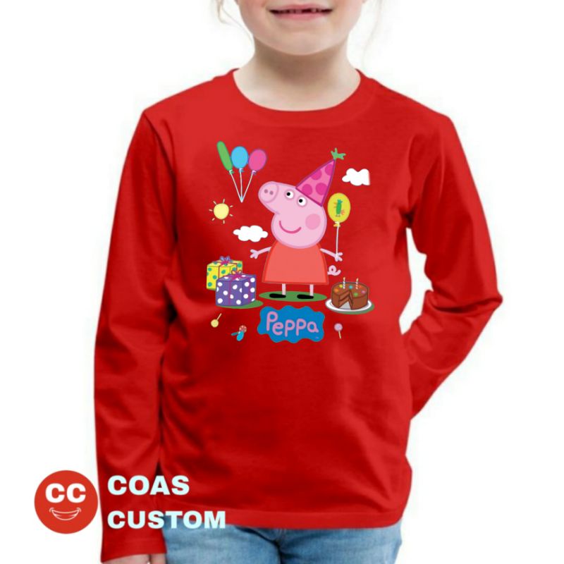 BAJU KAOS PEPPA PIG ANAK LENGAN PANJANG