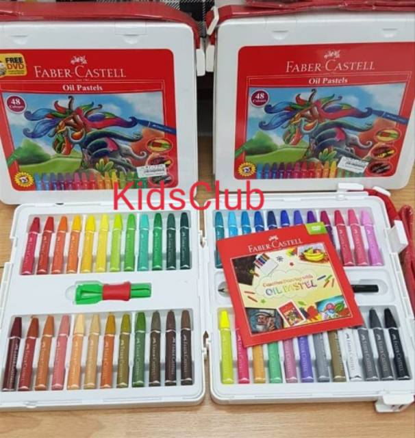 Oil pastel Faber Castel. Crayon isi 12, 24, 48, 60 dan 72 warna.