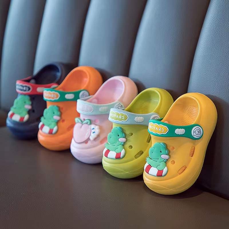 Sepatu Sandal Anak Sandal Baim Import Anak Dinosaurus EVA Bahan Perlindungan Lingkungan Non-slip Cocok Untuk Usia 1-5 Tahun