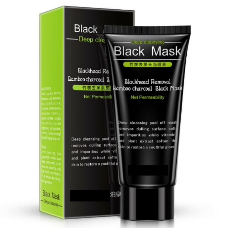 MASKER WAJAH PEMBERSIH KOMEDO DAN BEKAS JERAWAT 60gr BLACK MASK ORI