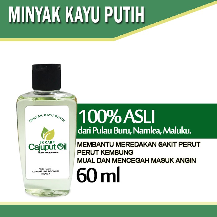 JKCARE Minyak Kayu Putih Ambon 100% ASLI PULAU BURU / CAJUPUT OIL 60ML