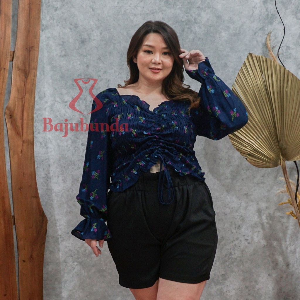 BLOUSE JUMBO BIG SIZE LENGAN PANJANG MOLLA-HH