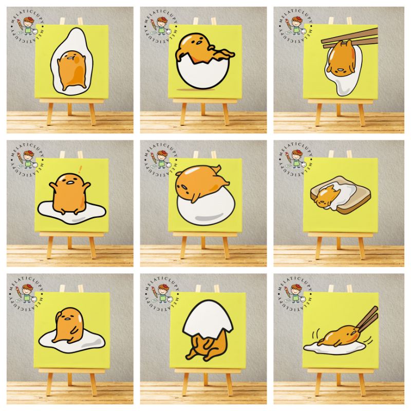 

PAINT BY NUMBER KANVAS 20X20 GUDETAMA MELUKIS KANVAS ANAK
