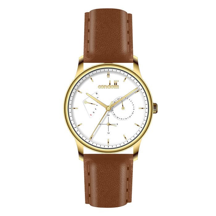 Condotti CN2082-G01-L25 COMPATTO - Jam Tangan Pria - Kulit Coklat