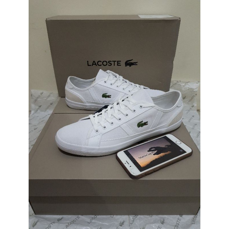 Sepatu Lacoste Sideline 220 1 CMA White Off White Original New