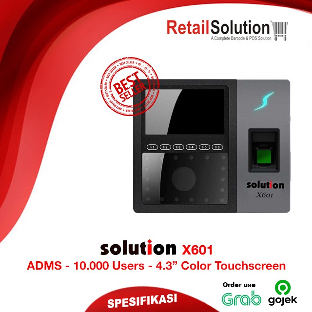 Mesin Absensi Fingerprint Wajah ADMS - Solution X601 / X-601 / X 601