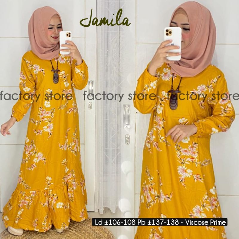 Jamila dress/dress rayon viscose/gamis busui / sale dress katun /Dress ori factory store