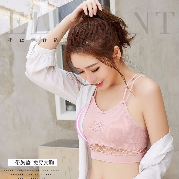 Brasay Bra Fashion Wanita Bra Tanpa Kawat Sport Bra Push Up BH Pakaian Dalam Wanita 1007