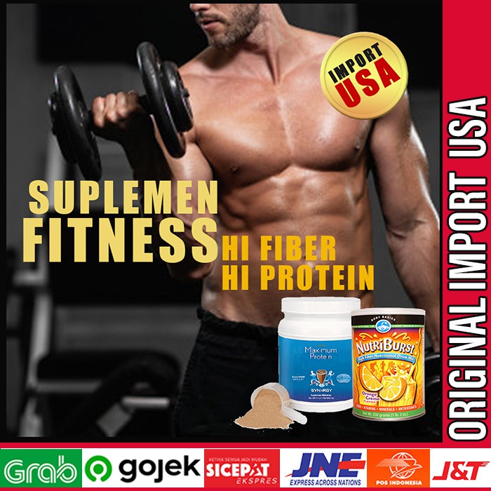 Maximum Protein-Nutriburst Fiber - Suplemen Body Building - Pembakar Lemak - Suplemen Fitnes Origina