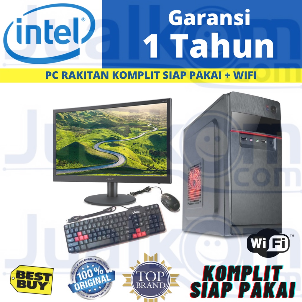 PC Rakitan Core i5 2400 8GB SSD 128GB K/B Mouse + led Lengkap Siap Pakai Admin Kantor Office Sekolah