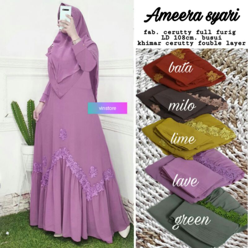 Ameera Syari By Vinstore || Gamis Syari