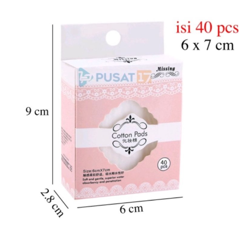 kapas toner tipis 80 lembar/kapas facial pads pembersih makeup