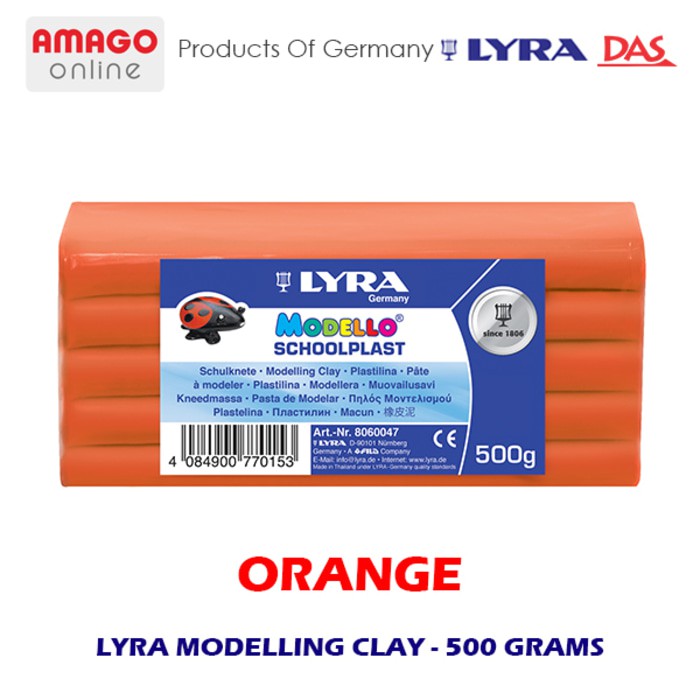 LYRA MODELLING CLAY - ORANGE - 500 GRAM - 8060013